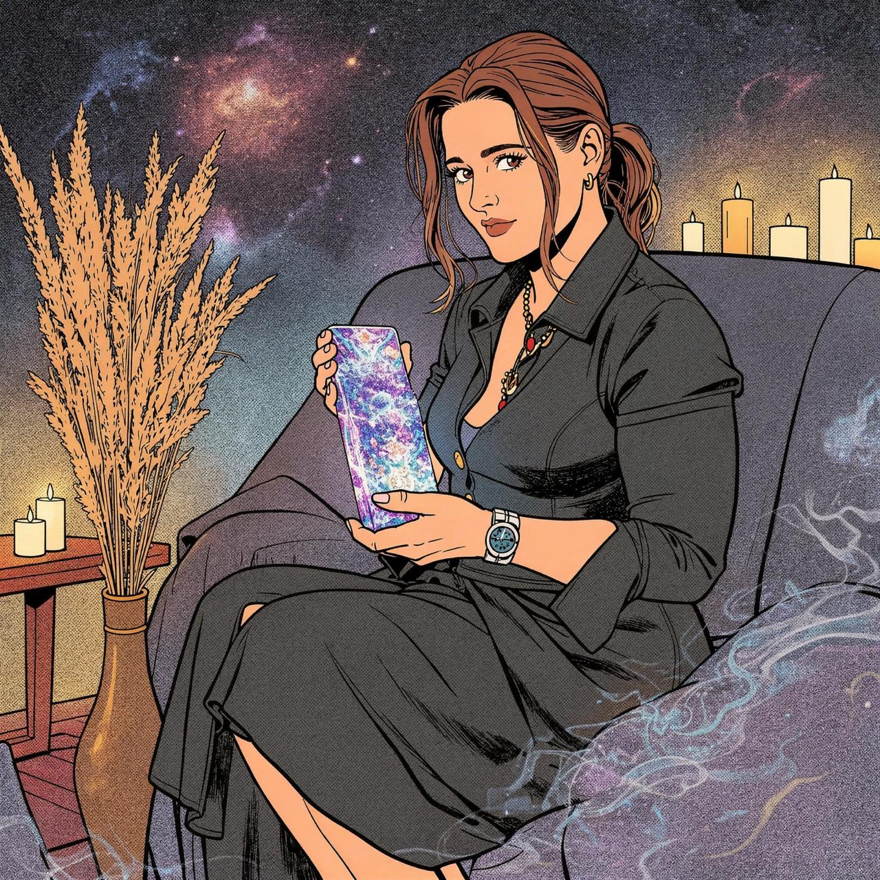 Profesionální tarotová poradkyně s magickými kartami